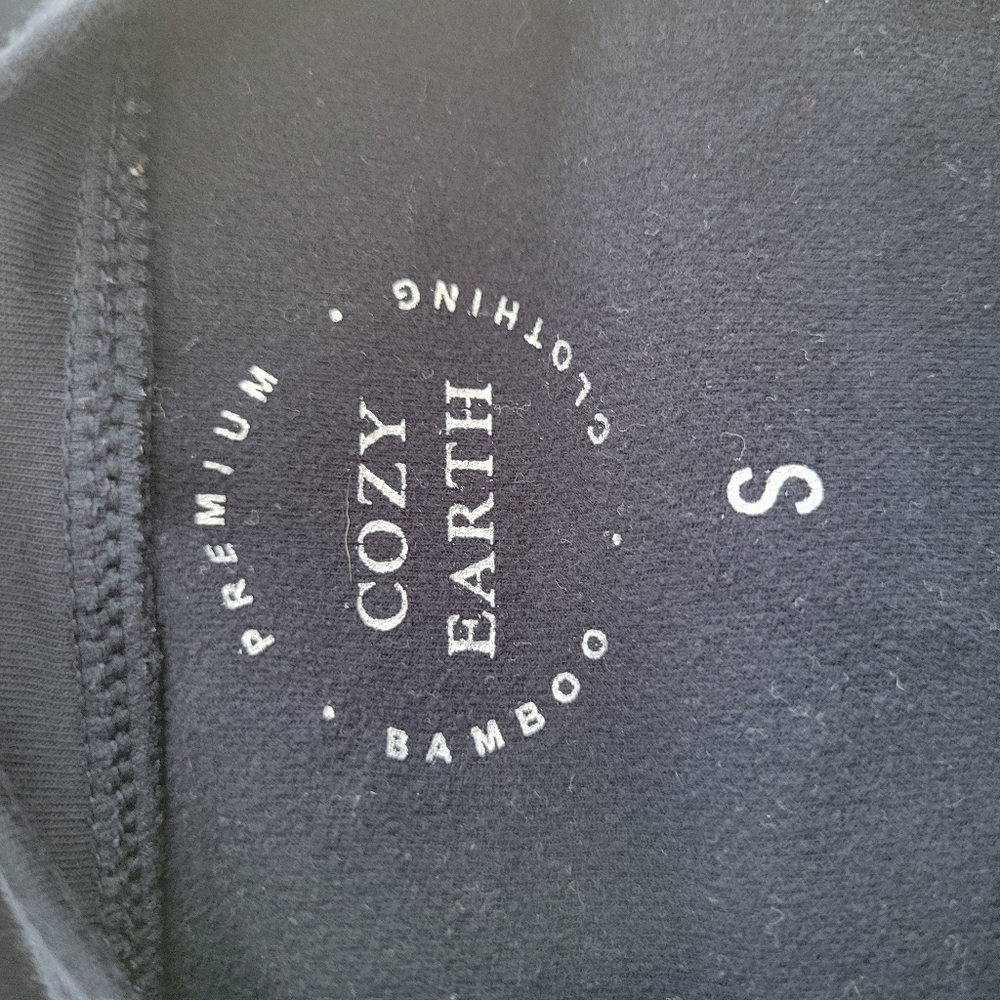 Cozy Earth Brushed Bamboo Soft Pullover Long Sleeve Crew Sweatshirt Navy S - Picture 11 of 14